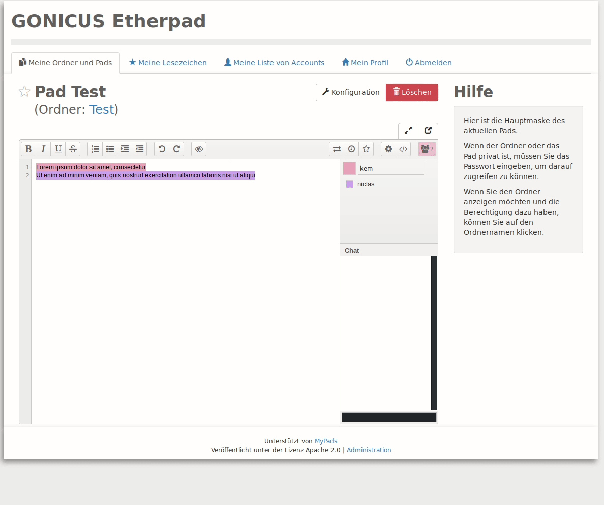 Etherpad - Was ist das?