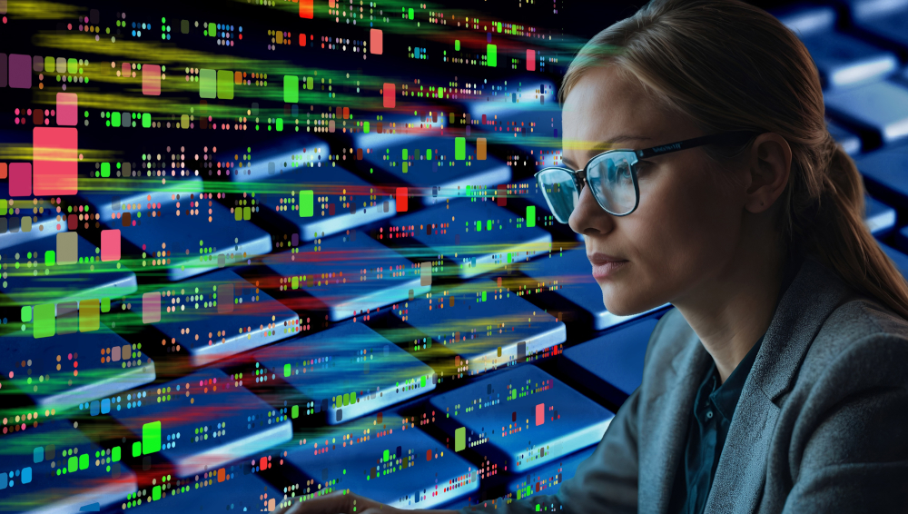 Digitalisierung Grafik Frau